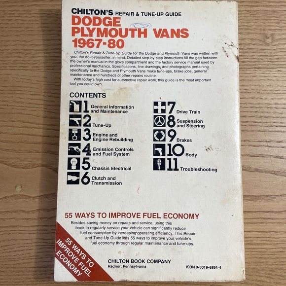 Chiltons Dodge Plymouth Vans 1967-80 Tune Up Guide Book #6934 Shop Manual Repair - Picture 2 of 5